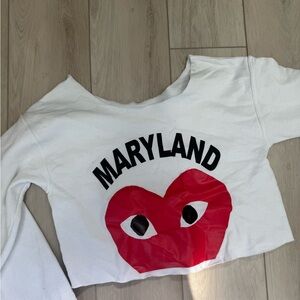 University of Maryland game day cropped sweatshirt